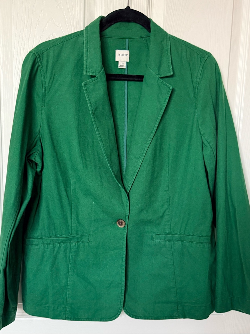 J. Crew Emerald Green Single-Button Blazer